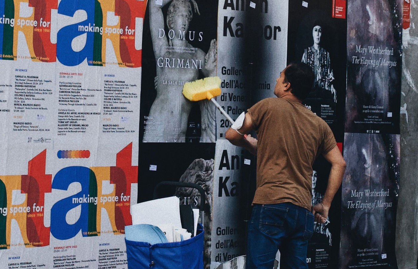 Dedicated wheatpaste poster installation street teams in Chicago