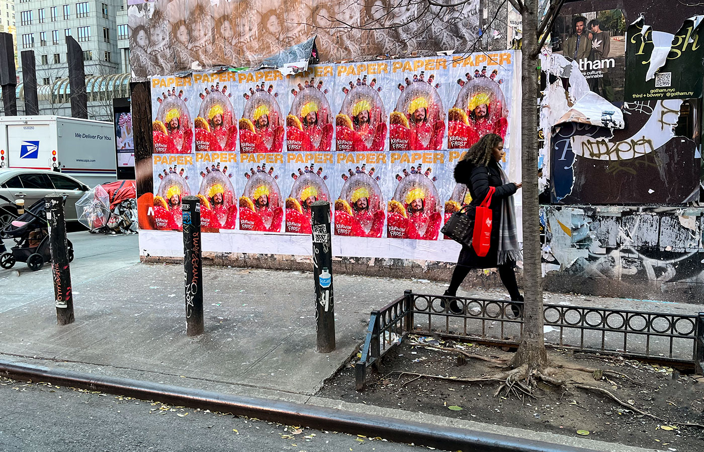 Wheatpasting Chicago - wild posting campaign for Kerwin Frost and PAPER magazine