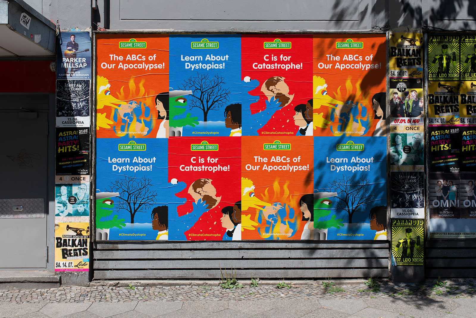 Wheatpasting Chicago - wild posting campaign installation
