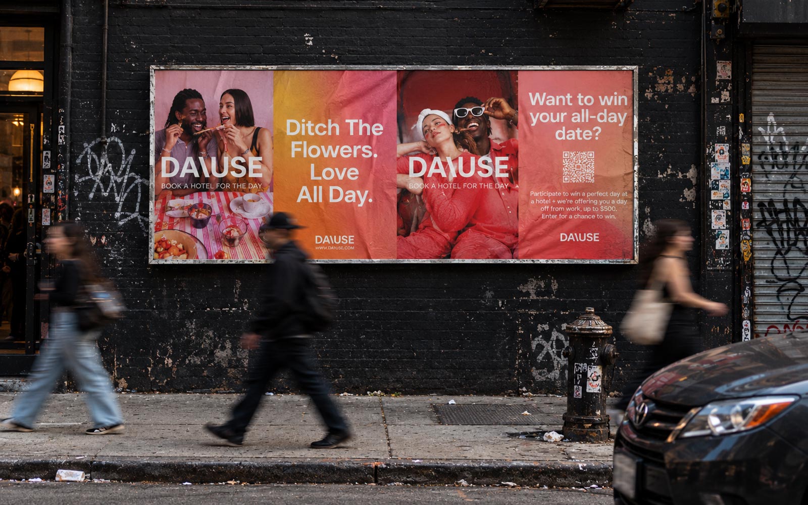 Wheatpasting Chicago - street poster campaign for DayUse
