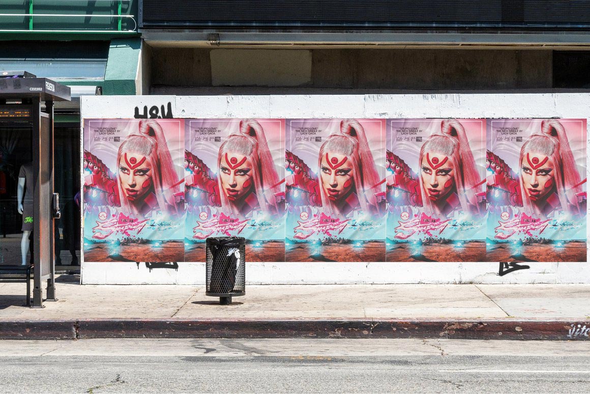 Wheatpasting Chicago - wild posting street takeover for Lady Gaga ArtPop